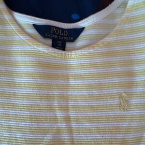 Polo Ralph Lauren girls pleated cotton dress - yellow- size 7